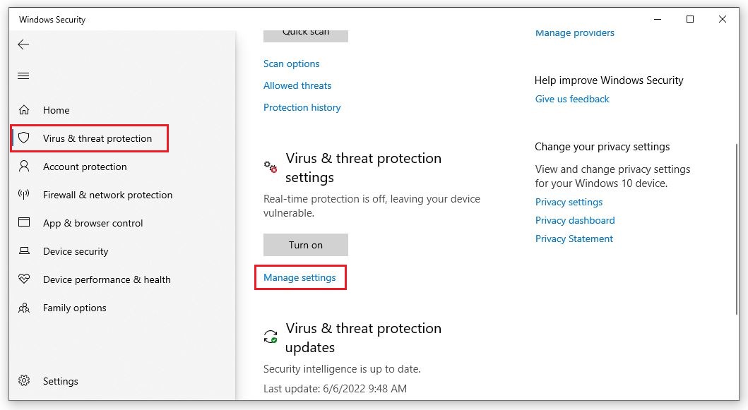 tắt Windows Defender và Antivirus