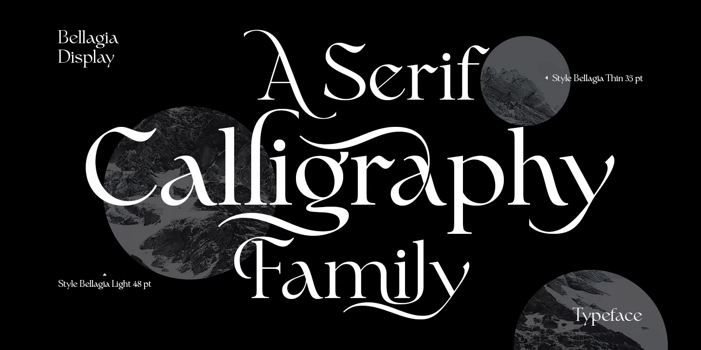 Bellagia Display Font Family Preview 2