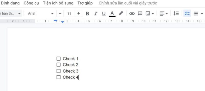 2 phút thuần thục cách tạo checklist trong Google Docs 6