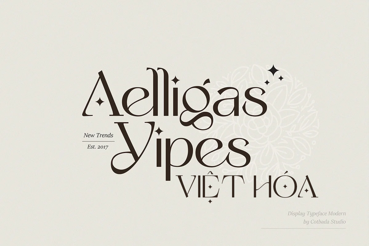 Font Yipes Display Typeface Việt Hóa