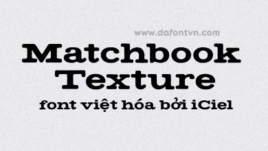font iCielBC Matchbook Texture Việt hóa