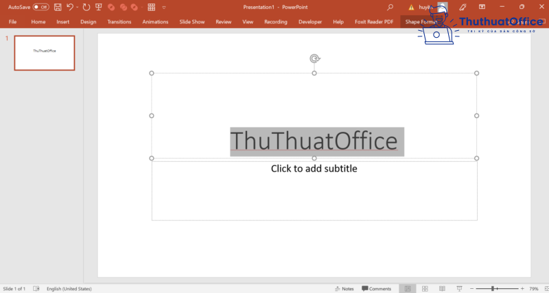 cách viết chữ trong PowerPoint